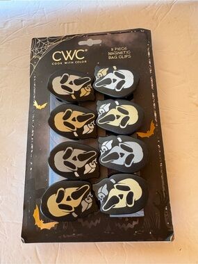 NIB - 8pc: CWC Ghostface Chip Bag Clips
